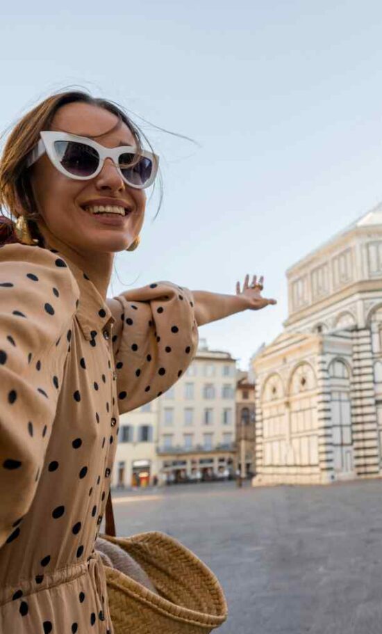 tourist Woman city italy